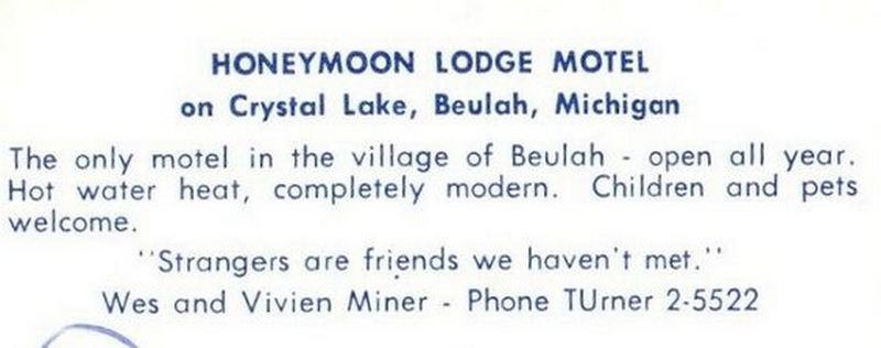 Honeymoon Lodge Motel (Coastal Inn) - Vintage Postcard